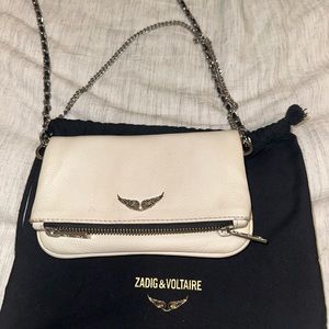 ZADIG AND VOLTAIRE WHITE CROSSBODY BAG